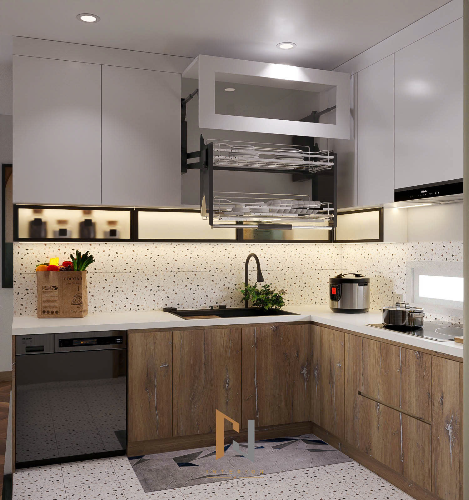Chi tiết tủ bếp và phụ kiện lưu trữ